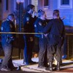 Emergency officials were on the scene at a triple shooting in Revere on Thursday.
