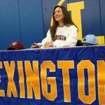 Lexington High School basketball player Anna Kelly signed her national letter of intent with Fordham University at a ceremony in the LHS gym last month. 