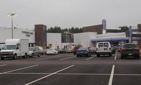Plainville, MA - 12/14/2015 - Cars sit in the lot of the Plainridge Casino in Plainville, MA, December 14, 2015. (Keith Bedford/Globe Staff) 
