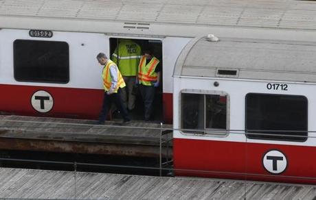 Officials inspected the Red Line train that took off without an operator last week. 
