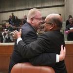 The city council paid tribute Wednesday to its current longest-serving councilors.