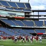 There were plenty of seats at Gillette Stadium during a University of Massachusetts football game in November. 