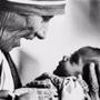 Mother Teresa, head of the Missionaries of Charity order, cradled an armless baby girl at her order?s orphanage in Calcutta, India.
