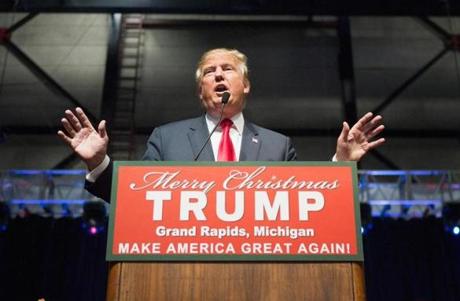 Republican presidential candidate Donald Trump spoke at a campaign event this week. 
