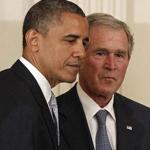 President Obama has praised the approach of predecessor, George W. Bush.
