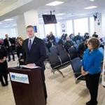 In Boston, Governor Charlie Baker spoke about the progress made by the RMV to improve customer service.