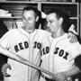 BGL/Boston.com print scan . Boston Ma. 6/6/1962 l-r Red Sox pitcher Bill Monbouquette and Frank Malzone examine a bat that Malzone used for his fourth home run of the season in the ninth inning of game with Detroit Tigers at Fenway park, Monbouquette went the distance and won his fourth gane against six defeats. Boston won the game 2 to 1. A.P. photo *Scanned for Gary Dzen Sox project.