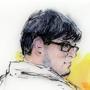 In this courtroom sketch, Enrique Marquez, left, appears with his defense attorney Young Kim in federal court in Riverside, Calif., Monday, Dec. 21, 2015. Marquez, 24, who authorities say bought the assault rifles his friend used in the San Bernardino massacre appeared in court Monday to face terrorism-related allegations. (AP Photo/Bill Robles)