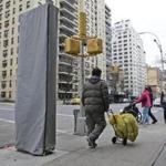 The 9-foot-tall structure installed on a sidewalk signaled New York City?s plan to convert old payphones.