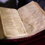 The First Folio of Shakespeare plays was displayed at the Globe theatre in London.