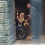 Robert Gentile was brought into the federal courthouse in a wheelchair for a continuation of a hearing in Hartford, Conn. 