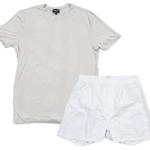 Bidding for the all-white Brooks Brothers boxer shorts and grey Giorgio Armani t-shirt will open on Jan. 11.