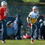 Julian Edelman, who was hurt in Week 10 against the Giants, had his eye on the ball at practice Monday.