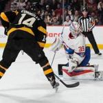MONTREAL, QC - JANUARY 19: Brett Connolly #14 of the Boston Bruins watches as the puck enters the net of goaltender Mike Condon #39 of the Montreal Canadiens on a shot by Max Talbot #25 (not pictured) during the NHL game at the Bell Centre on January 19, 2016 in Montreal, Quebec, Canada. (Photo by Minas Panagiotakis/Getty Images)