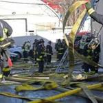 Firefighters respondedto a two-alarm fire Wednesday morning in East Boston. 