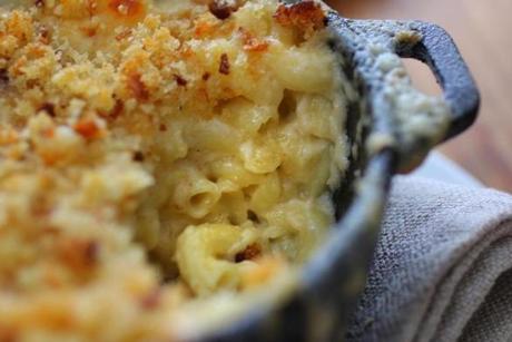 Creamy, delicious homemade mac and cheese.
