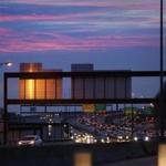 Traffic was slow on Interstate 93 in Somerville as the sun rose Monday morning.