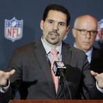 Dean Blandino, NFL vice president of officiating, spoke during a news conference in March. 