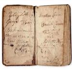 This copy of the Bay Psalm Book was once owned by Jonathan Corwin, a judge in the Salem witch trials, and his wife. 