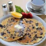 Trident?s blueberry-filled buttermilk pancakes.