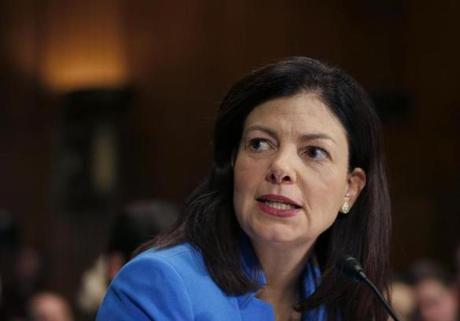 Sen. Kelly Ayotte, D-N.H., testifies during a Senate Judiciary Committee hearing on attacking America?s epidemic of heroin and prescription drug abuse, on Capitol Hill, Wednesday, Jan. 27, 2016 in Washington. (AP Photo/Alex Brandon)
