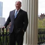State Senator Brian A. Joyce posed for a portrait at the State House in Boston.