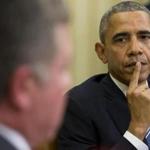 President Obama commented on the fight with Senate Republicans over the Supreme Court during a meeting Wednesday with Jordan?s King Abdullah II.