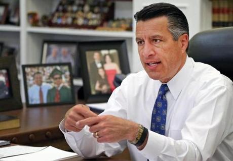 The White House is considering Nevada Governor Brian Sandoval to replace the late Justice Antonin Scalia, two people familiar with the process told the Associated Press.
