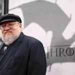 George R.R. Martin arrived at the premiere for the third season of the HBO television series 