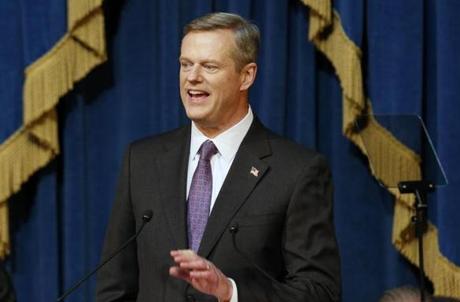 Massachusetts Gov. Charlie Baker delivered his State of the State address on Jan. 21. 
