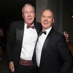 Walter ?Robby? Robinson (left) and Michael Keaton, who played Robinson in the movie ?Spotlight,? at an Oscar after-party in West Hollywood on Sunday night. (Todd Williamson/Getty Images for Participant Media)