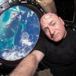 In July 2015, astronaut Scott Kelly took a selfie from the International Space Station with the Earth. 