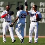 Rusney Castillo, Jackie Bradley Jr. and Mookie Betts give the Red Sox a young, athletic outfield. 