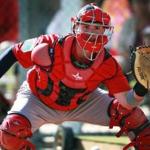 Boston Red Sox catcher Christian Vazquez (7) is shown against the St. Louis Cardinals in an exhibition spring training baseball game Monday, March 9, 2015, in Jupiter, Fla. Boston won 3-0. (AP Photo/John Bazemore) 