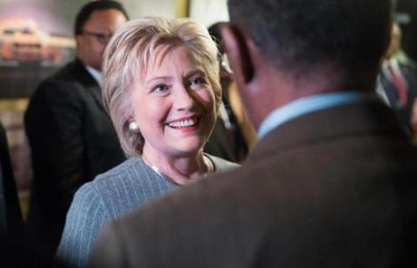 Hillary Clinton met with ministers in Detroit.
