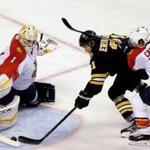 Boston, MA - 12/12/15 - (2nd period) Boston Bruins left wing Loui Eriksson (21) broke in on Florida Panthers goalie Roberto Luongo (1) but was turned away on the shot attempt in the second period.The Boston Bruins take on the Florida Panthers at TD Garden. - (Barry Chin/Globe Staff), Section: Sports, Reporter: Fluto Shinzawa, Topic: 13Panthers-Bruins, LOID: 8.2.728844790. 