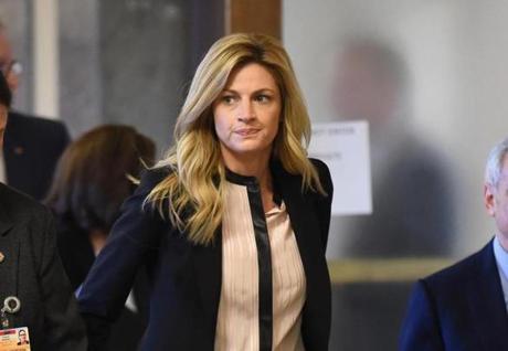 NASHVILLE, TN - MARCH 03: Sportscaster Erin Andrews (center) and attorney Bruce Broillet (right) return to the courtroom for final remarks on March 4, 2016 in Nashville, Tennessee. Andrews is taking legal action against the operator of the Nashville Marriott at Vanderbilt University, where she was staying while covering a football game for ESPN, for invasion of privacy in a USD 75 million dollar suit after a man at the hotel took a nude video of her through her hotel room door peep hole in 2008. (Photo by Erika Goldring/Getty Images)
