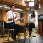 Canadian Prime Minister Justin Trudeau spoke at a global town hall hosted by The Huffington Post Canada in Toronto on Monday. The event was moderated by the website?s Ottawa bureau chief, Althia Raj.