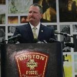 Fire Commissioner Joseph Finn briefly became emotional as he addressed the media regarding federal findings on the fatal Back Bay fire that took the lives of two firefighters. 