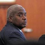 Ernest Wallace watched the proceedings during the start of his trial at the Fall River Justice Center for the murder of Odin Lloyd. 