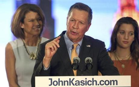 John Kasich spoke after his Republican primary win in Ohio. 
