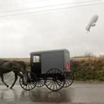 The runaway surveillance blimp hovered last year over an Amish carriage and driver in Pennsylvania.