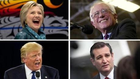 Hillary Clinton and Donald Trump claimed wins in Arizona, while Bernie Sanders took Utah and Idaho. Ted Cruz was leading in Utah early Wednesday morning.
