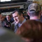 GOP presidential candidate Senator Ted Cruz greeted workers at Dane Manufacturing in Wisconsin on Thursday.