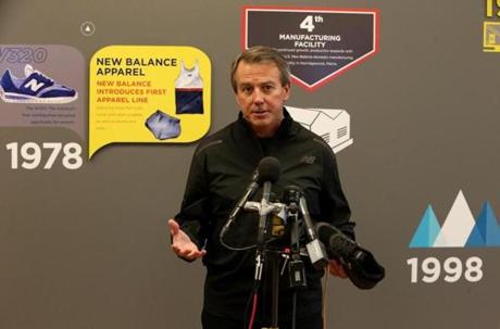 ?We?re not getting the treatment that our American workers need and deserve,? New Balance CEO Rob DeMartini said Tuesday as he criticized the Defense Department.
