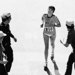 7/14/05 -- OPS -- 1980 Marathon -- April 21, 1980 photo -- First woman to finish - Rosie Ruiz