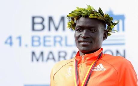 Kenya?s Dennis Kimetto set the current world marathon record (2:02:57) in Berlin in 2014.
