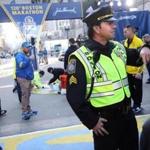 Mark Wahlberg filmed a scene for ?Patriots Day? at the finish line Monday.