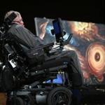 Professor Stephen Hawking spoke at Harvard?s Sanders Theatre Monday on an array of interstellar topics. 