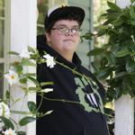 Gavin Grimm posed on his front porch during an interview at his home in Gloucester, Va., last year. 